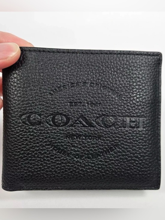 Coach Other - Coach Men’s Black Pebble Leather Billfold Wallet
